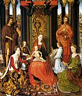 Catherine Canvas Paintings - The Mystic Marriage Of St. Catherine Of Alexandria (central panel of the San Giovanni Polyptch)